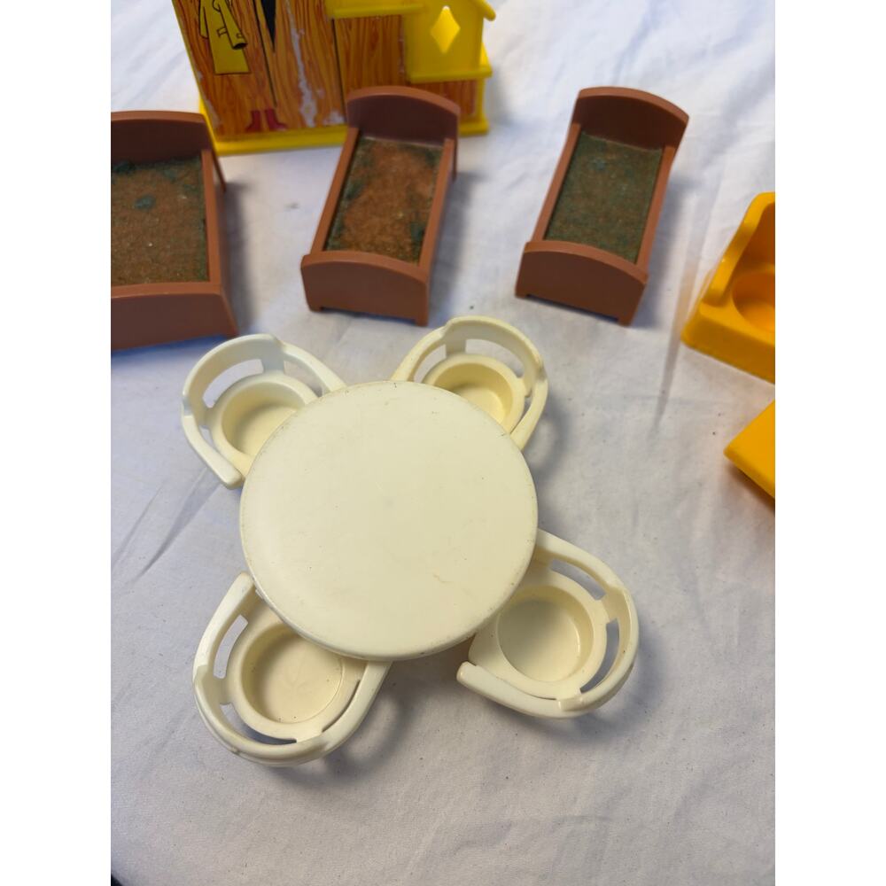 VTG Fisher Price Little People playhouse 12 piece accessories, furniture. 1969 - Picture 2 of 5